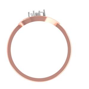 Precio de venta barato de alta calidad El mejor anillo de compromiso de diamante chapado en oro rosa de 14 quilates Diseño elegante Aniversario - Product Image 2