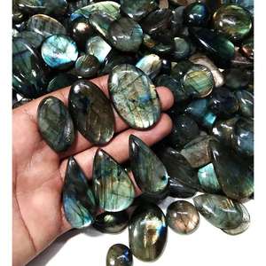 Cabujón de Labradorita Pulida de Alta Calidad, Piedra Lunar Natural, Multicolor, Brillante, Gema Semipreciosa Suelta para Joyería - Product Image 1