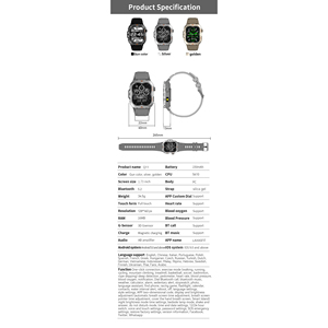 Montre connectée Q11 pour la pression artérielle, moniteur de fréquence cardiaque et de sommeil, étanche IP67, écran tactile, pour hommes et femmes - Product Image 6
