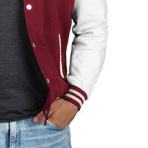 2025 chaqueta universitaria para hombres suave y cómoda tela transpirable 100% algodón último diseño chaqueta universitaria de béisbol - Product Image 6
