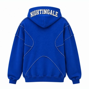 2026 Latest <b>Oversized</b> Panel <b>Stitch</b> Pullover Fleece <b>Hoodie</b> Heavyweight Drop Shoulder Casual Winter Streetwear Custom <b>Hoodie</b> - Product Image 3