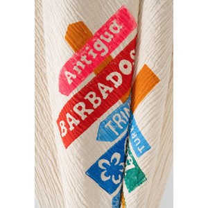 Serviette en mousseline de coton biologique 100% Varol, séchage rapide, douce, pour la maison et la plage, avec logo brodé, design Nomada de haute qualité - Product Image 3