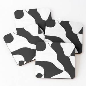 5040 Mango <b>Wood</b>/Acacia <b>Wood</b> Over Printed Tea Serving Coasters 4 Pieces Set - Product Image 2