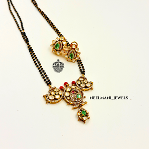Colgante de Pavo Real Mangal Sutra, Joyería Coleccionable Cultural - Product Image 2