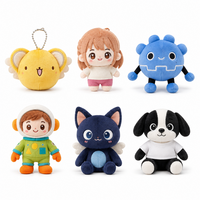 Jouets en peluche personnalisés de 10 cm, mini personnages, animaux mignons, poupées en peluche, conception OEM ODM pour cadeaux en gros