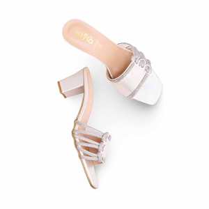 Fawn Sandales à talons fantaisie Style pantoufle avec un design unique FN7827 - Product Image 1