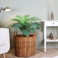 Panier rond en rotin tressé fait main, paniers de rangement en rotin naturel, multifonctionnel et moderne, fabriqué au Vietnam
