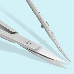 Top Quality Cuticle <b>Nail</b> Scissor Sharp Point Finish Sand Stainless Steel Beauty <b>Nail</b> Care Scissor With Leather Pouch - Product Image 3