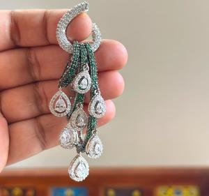 Pendientes Clásicos de Alta Calidad con Baño de Plata y Piedras de Circonia Cúbica para Mujeres y Niñas, Ideales para Bodas y Fiestas - Product Image 2