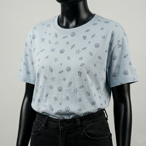 Camiseta de algodón estampada para mujer, informal, de manga corta, cuello redondo, camiseta gráfica de verano para mujer, venta al por mayor - Product Image 5