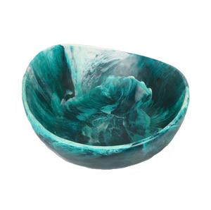 Bol décoratif en résine fabriqué à la main, surface lisse et brillante, look artistique élégant, idéal pour la décoration de la table à manger ou du salon - Product Image 6