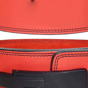 Ceinture de musculation personnalisée en cuir avec boucle en métal pour les squats, ceinture de traction lourde - Product Image 6