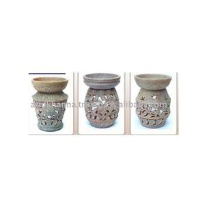 Quemador de Aceite Aromático de Piedra de Savia Tallado a Mano con Diseño Natural y Pulido, con Precio Perfecto, para Decoración del Hogar - Product Image 1