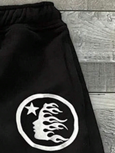 Hot Selling 100% Cotton Fleece Flared Mid Waist Sweatpants <b>Stacked</b> Track Pants Men's <b>Jogger</b> Custom Puff Printing Heavyweight - Product Image 4