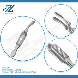 Abrazadera de Bulldog Blalock de 17mm, abrazadera de Bulldog de acero inoxidable de alta calidad, fabricante de instrumentos quirúrgicos Pakistán - Product Image 4