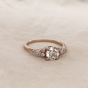 Anillo de diamante cultivado en laboratorio de solitario de joyería fina, anillo de diamante de corte de oro rosa de 18 quilates, anillo de Plata de Ley 925 de alta calidad para Unisex - Product Image 3