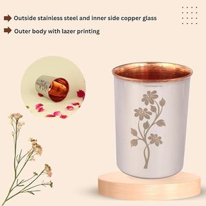 Ensemble de verre en cuivre rustique à sublimation, fait à la main, idéal pour les cocktails, les jus et l'eau par LUXURY CRAFTS - Product Image 5