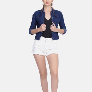 Chaqueta larga de invierno con estilo para mujer, chaqueta vaquera de algodón puro estampada, estilo deportivo, transpirable, nuevo aspecto, traje de punto con patrón sólido - Product Image 4