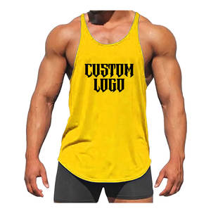 Camiseta sin mangas de talla grande informal de verano para hombre ajustada con logotipo personalizado OEM, transpirable camiseta sin mangas de punto que absorbe la humedad - Product Image 3