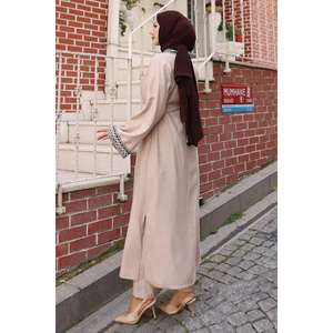 Conjunto de Kimono con Estampado Étnico Beige MSW19251-5, Blusa Larga Informal - Product Image 4