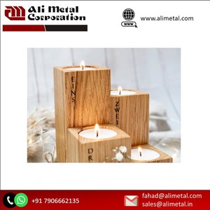 เชิงเทียนไม้ธรรมชาติเชิงเทียนแบบเรียบง่ายของขวัญเป็นครั้งคราว - Product Image 4