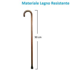 Elegante 90 cm bastone da passeggio in legno marrone supporto durevole per gli anziani - Product Image 2