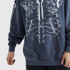 Custom Vintage Wash Winter Hoodies 360Gsm Embroidery Logo 100% Polyester Eco-Friendly Oversize Blank <b>Drop</b> Shoulder Pink <b>Acid</b> - Product Image 6