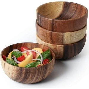 Tazón para Servir de Madera Artesanal Ecológico, Bordes Tallados a Mano, Interior Profundo, Diseño Moderno y Lujoso para Comida Elegante - Product Image 3