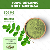 Capsules de Moringa Complément d'Allaitement pour une Production de Lait Maternelle Accrue Stimulation Nutritionnelle du Nourrisson Moringa Issu de Sources Durables