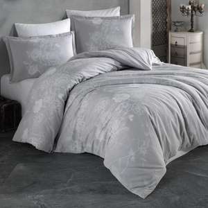 Ensemble de housse de couette double chic Ranforce Arnor V2 Ensemble de couette élégant gris - Product Image 1