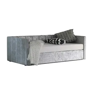 Cómoda cama de día tapizada de tela, sofá cama debajo de la rodilla, ahorro de espacio, buena protección para la comodidad