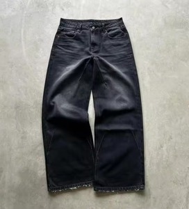 ผู้ผลิตขายส่ง กางเกงยีนส์เดนิมทรงหลวมแบบวินเทจ ล้างสีแบบแอซิด แฟชั่นสำหรับทุกเพศ รับผลิตตามแบบ OEM - Product Image 5