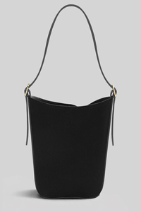 Sac seau en toile noire avec logo personnalisé, sac à main minimaliste pour femme, OEM ODM, marque privée - Product Image 4