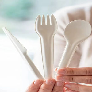 Cucharas Desechables Biodegradables de PLA de Calidad de Exportación, 155 mm, Ecológicas, Compostables, Sostenibles, para Eventos, Vajilla - Product Image 1