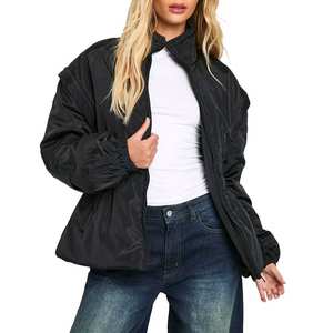Veste d'hiver OEM de haute qualité pour femmes et hommes Veste rembourrée en coton pour l'extérieur Veste polaire grande taille avec logo personnalisé Veste à glissière pour femmes - Product Image 1