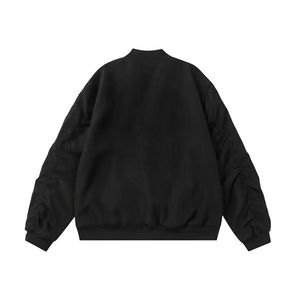 Veste bomber zippée décontractée solide pour homme, tendance minimaliste 2025, légère, écologique, pour l'hiver - Product Image 4
