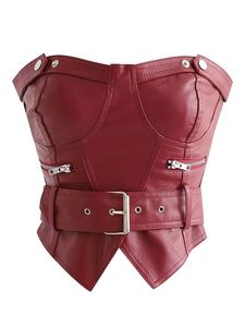 Corset en cuir de qualité supérieure parfait pour l'entraînement à la taille et le style végétalien edgy chic et sans cruauté élégance intemporelle - Product Image 2