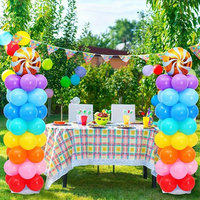Arche de mariage réglable de 7 pieds, support de colonne de ballons au sol, cadre de toile de fond en métal, kit de support de ballons pour fournitures de fête