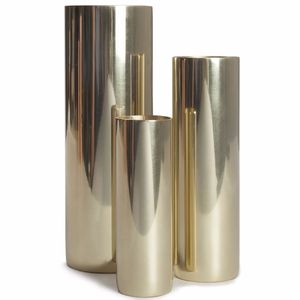 Macetas y jarrón de aluminio de Color plateado, vajilla para bodas y eventos, jarrón de flores con incrustaciones de hueso en la India - Product Image 4
