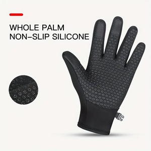 Gants de cyclisme en cuir légers pour hommes, bleu profond, longs doigts, respirants, pour la randonnée, l'équitation et les sports d'extérieur. - Product Image 3