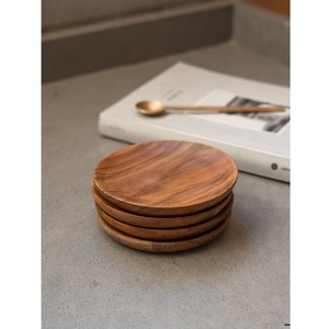 Sous-verres modernes de luxe écologiques en bois de noyer et de mangue, blancs non finis, carrés, pour boissons - FAIZA CRAFT - Product Image 2