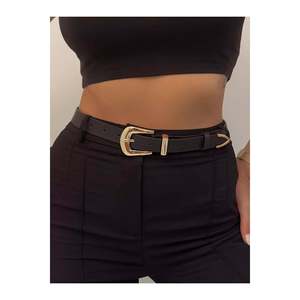 Set di Cinture con Fibbia a Ponte per Donna, <span class=keywords><strong>Cintura</strong></span> per Pantaloni, Giacca, Vestito, Camicia - Nero - Oro - Product Image 3