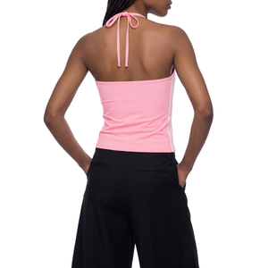 Débardeur court dos nu color block pour femme - Haut de yoga décontracté ample en maille côtelée respirante - Product Image 6
