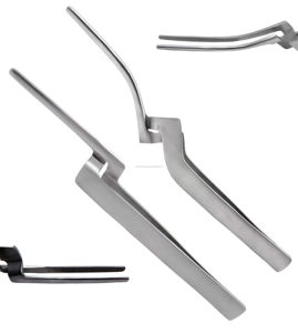 Juego de Pinzas para Papel de Articulación Dental, 2 Piezas, Rectas y Curvas, de Acero Inoxidable, Uso Dental Profesional, Autoclavables - Product Image 1