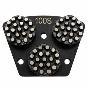 Plaque de ponçage trapézoïdale ou fixation pour plaque magnétique CPS Triple Cluster Diamond Button M6 <span class=keywords><strong>à</strong></span> visser pour le ponçage des sols en <span class=keywords><strong>béton</strong></span> - Product Image 1