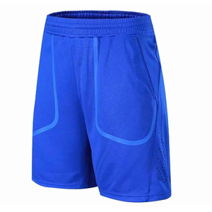 Pantalones cortos deportivos con logotipo personalizado para hombre, precio al por mayor, pantalones cortos de entrenamiento de gimnasio informales ligeros y elásticos hasta la rodilla - Product Image 2