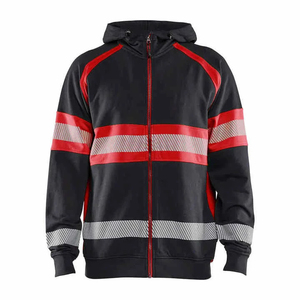 Veste parka réfléchissante, vêtements de sécurité réfléchissants, vêtements de travail, uniforme de garde de sécurité, veste de sécurité d'hiver à manches amovibles - Product Image 1