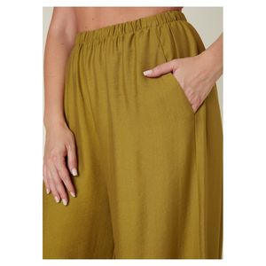 Pantalon ample pour femme en viscose d'été italienne sur mesure avec poches élastiques différentes couleurs disponibles - Product Image 5
