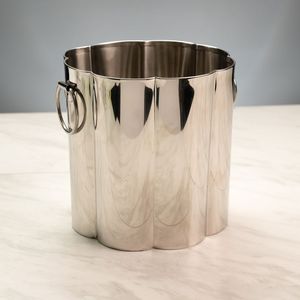 Moderno 5L Cubo de hielo de acero inoxidable de doble pared Pinzas de boda de alta calidad incluidas para enfriar vino de champán - Product Image 6