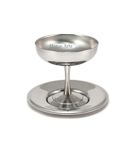 Taza de helado de acero inoxidable hecha a mano, taza de servidor de helado de forma redonda de calidad de lujo para accesorios de cocina - Product Image 3